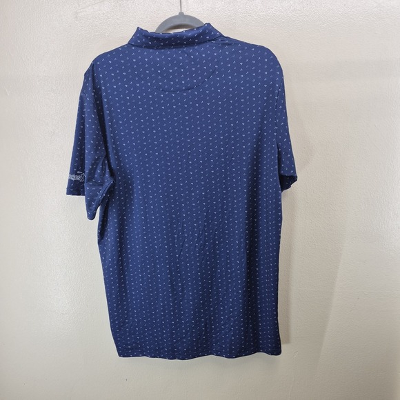 Bogey Bros Polo Shirt Men's Large Big Numbers Navy Performance Golf - Picture 4 of 9